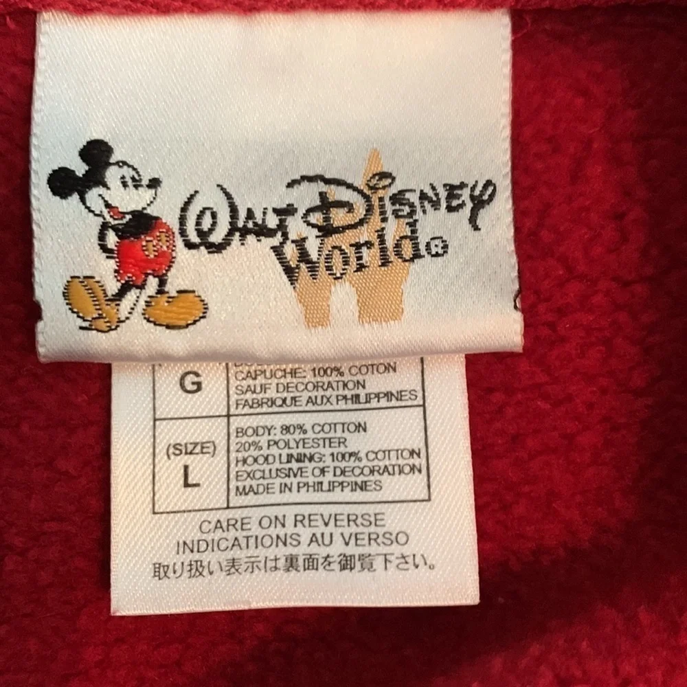 Walt Disney World red large hooded sweatshirt - Picture 6 of 6